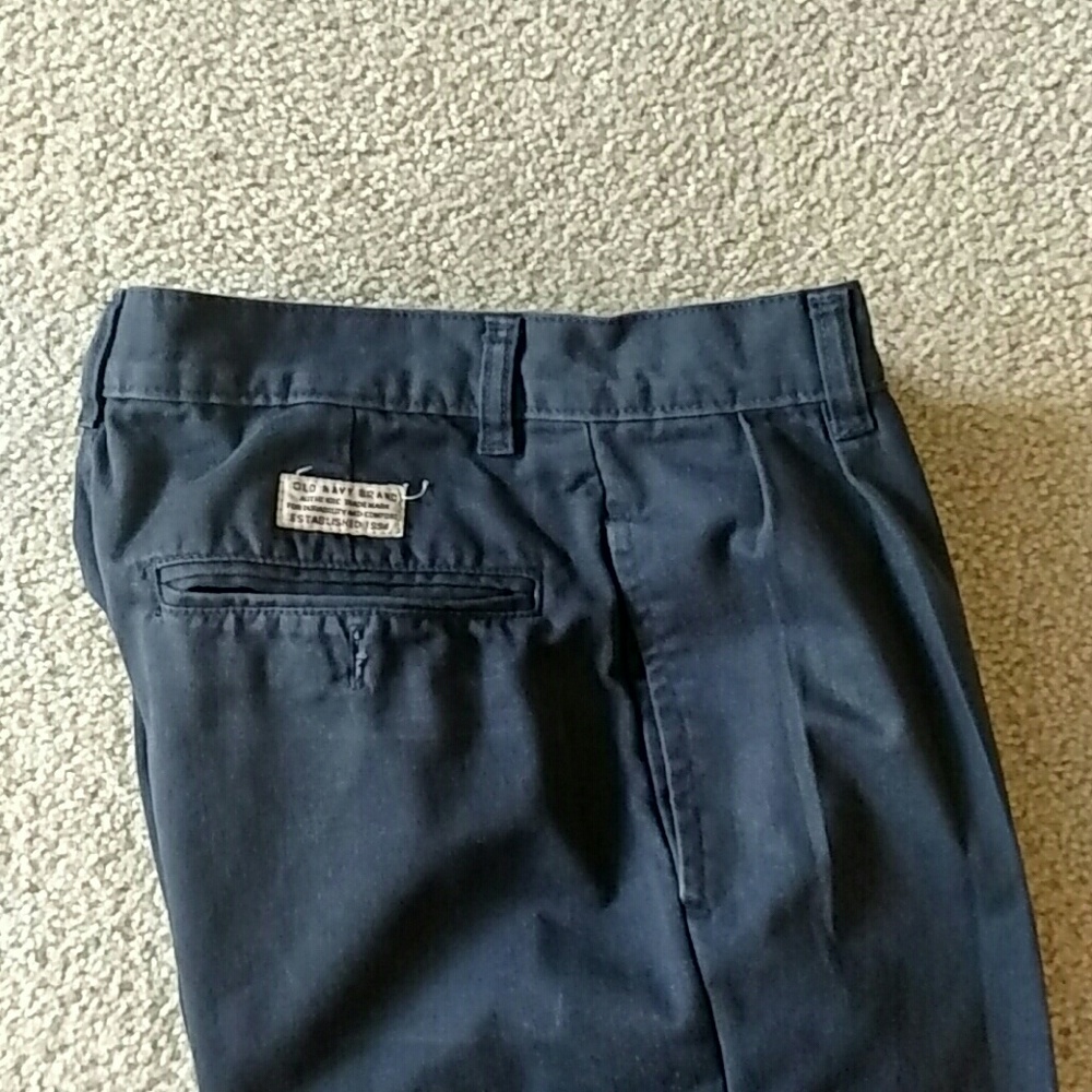 DONATED Old Navy blue pleated khakis